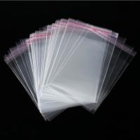 100 retail packaging bags with hanging holes, transparent self-adhesive sealed plastic storage bags Birthday gift bag