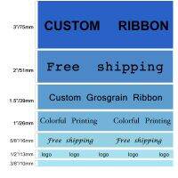 HAOSIHUI Custom Grosgrain Ribbon Printed Single Sided 10~50~100 Yards Polyester Washable Does Not Fade Gift Wrapping  Bags