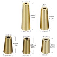 1pc Furniture Leg Cover Foot Solid Copper Tip Brushed Brass Table Chair Cylinder/Cone Cap Protect Decor Bottom Safe Pad Furniture Protectors Replaceme