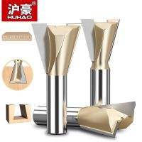【LZ】 HUHAO Dovetail Joint Router Bit Wood 12.7mm Shank Woodworking Milling Cutter Tungsten Steel Engraving End Mill Carpentry Tools