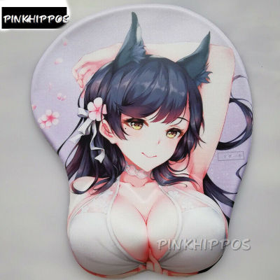 PINKHIPPOS Anime Azur Lane IJN Atago 3D Chest Mouse Pad Gaming Mousepad Wrist Rest Gift playmat Mice mat pad