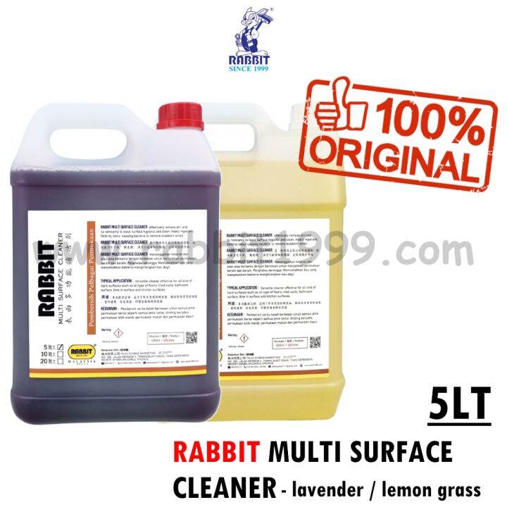 RABBIT MULTI SURFACE CLEANER 5Lt floor cleaner / floor deodorizer