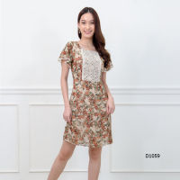 VERONIQA Dress AM-D1059 by AMILA ชิฟฟอนโพอีมี่ แขนสั้น IGPU22-10