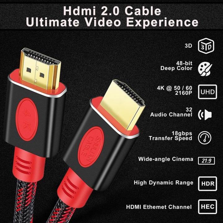 shuliancable-hdmi-cable-2-0-4k-60hz-arc-3d-splitte-switcher-for-tv-laptop-ps3-4-computer-xbox-hdr-video-cables