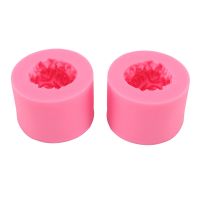 2 Pack 3D Rose Ball Candle Mold Soap Mold, Silicone Mold for DIY Candle Making, Handmade Mini Soap, Polymer Clay