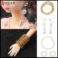 HUAN ของใหม่ สีขาว ของเล่นเด็ก DIY อุปกรณ์ตุ๊กตา ต่างหูตกแต่งแฟชั่น สำหรับ BJD ตุ๊กตาสร้อยข้อมือ สร้อยคอไข่มุก