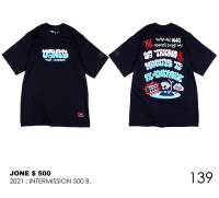 Dr.Street JONE500 INTERMISSION งานแท้!!! เสื้อยืดคอกลมแขนสั้นผ้าฝ้ายพิมพ์ลายทรงหลวมแฟชั่นสําหรับผู้ชาย