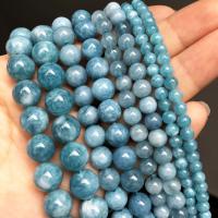 【LZ】 Pedra natural azul escuro calcedônia jades contas redondas solta espaçador grânulos para fazer jóias 4/6/8/10/12mm diy pulseiras artesanais