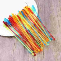 50Pcs Acrylic Drink Stirrers Muddler Cocktails Set Tropical Stir Sticks Coffee Stir Sticks Swizzle Stick Wedding Party Supplies Cups  Mugs Saucers