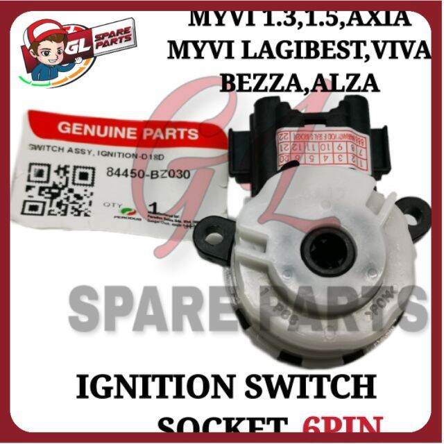 IGNITION SWITCH SOCKET(ORIGINAL) ALZA,VIVA,AXIA,MYVI LAGIBEST,BEZZA(6PIN)(84450BZ030) Lazada