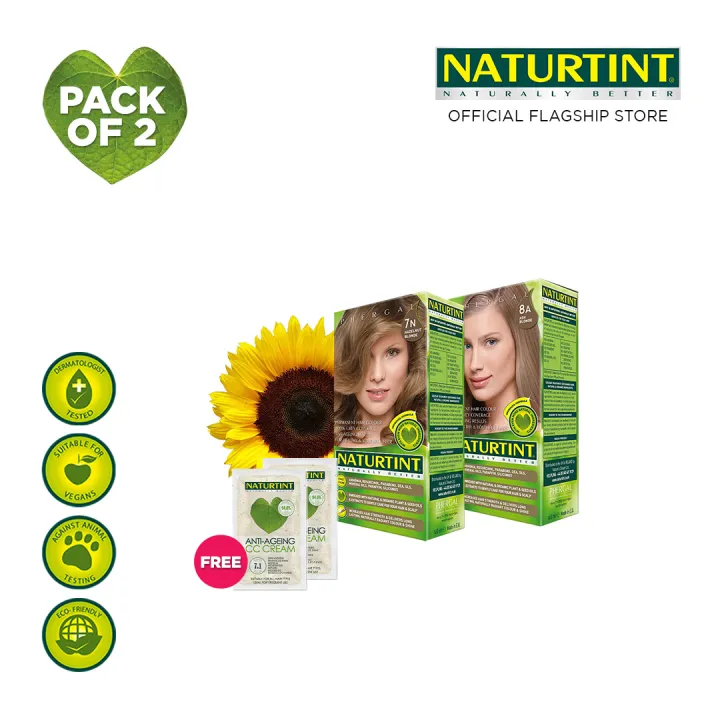 Naturtint Natural Permanent Hair Color 7N 8A Pack Of 2 Lazada PH