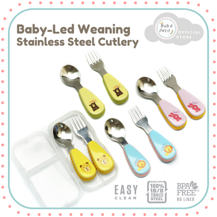 Toddler Utensils, Toddler Forks and Spoons, Stainless Steel Toddler Silverware Set, Designed for Self Feeding Flatware Set with Travel Carrying Cases