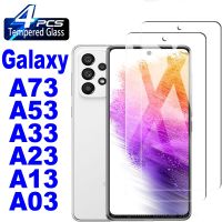4Pcs Tempered Glass For Samsung Galaxy A03 A03s A13 A23 A33 A53 A73 5G A52 A52S S20 FE Screen Protector Glass Film
