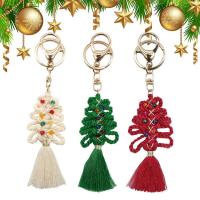 Woven Christmas Tree Macrame Bohemian Weaving Cotton Tassel for Christmas Tree Christmas Decoration for Key Chain Backpack Shoulder Bag Christmas Tree carefully