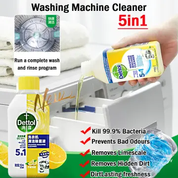 Shop Dettol Washing Machine Cleaner Lemon 250ml 5-in-1 Removes