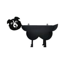 Home Decorative Toilet Paper Holder Black Roll Holder Metal Wall-Mounted or Free-Standing Bath Tissue Storage