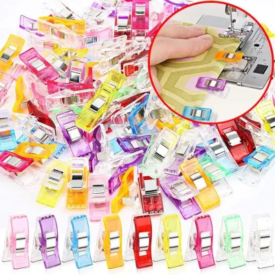 20/50 PCS Garment Clips Multipurpose Sewing Clips Colorful Clothing Pin Positioning Patchwork Knitting Safety Clamps Sewing Tool