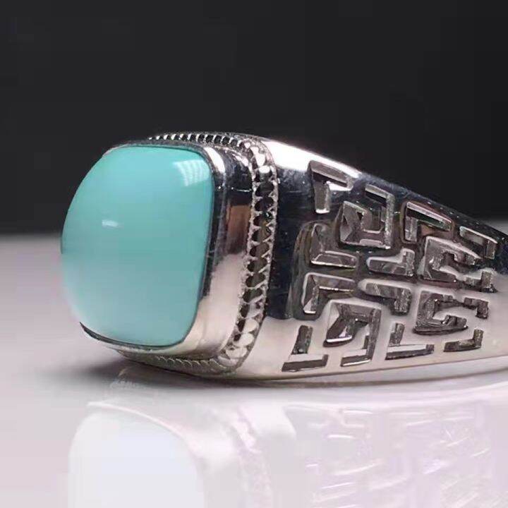 cincin-persegi-kuda-biru-bertatah-turquoise-semula-jadi-porselin-tinggi-s990-perak-sterling-lelaki-dan-wanita-bukaan-boleh-laras-asli-asli-tidak-luntur-untuk-menarik-kekayaan