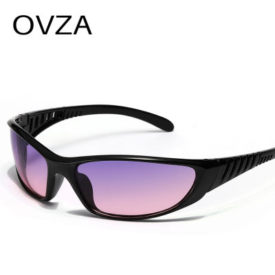 OVZA แฟชั่นพังก์แว่นกันแดดผู้ชายกีฬาแว่นตาหญิงไล่โทนสีป้องกันรังสียูวีแว่นตา S0085
