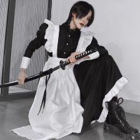 ✥◊❈ jiyi946012824 STSVZORR COSplay costume black and white maid clothes British style pearl line long coffee shop uniform