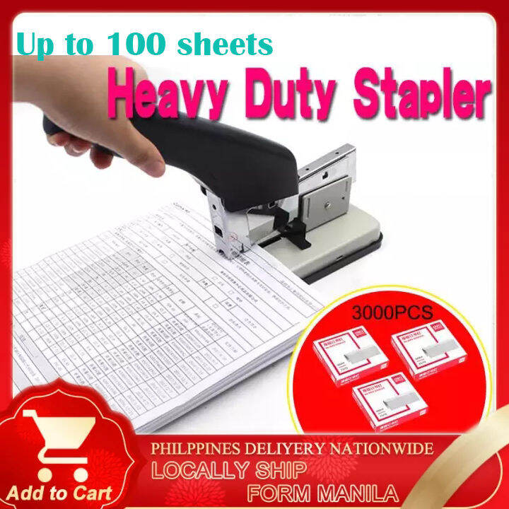 【Free 3 Box Staples】Huapuda Heavy Duty Stapler Up to 120 Sheets