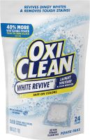 OxiClean White Revive Laundry Whitener &amp; Stain Remover Power Paks ผงซักขจัดคราบสำหรับผ้าขาวแบบเม็ด