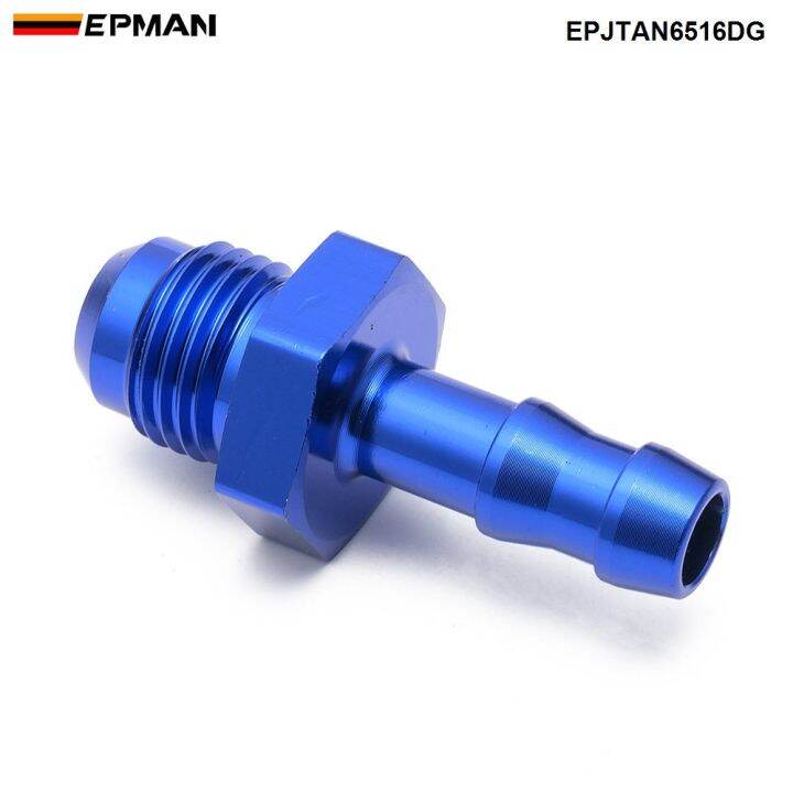 epman-10pcs-6an-male-flare-to-5-16-quot-hose-barb-fuel-line-tube-fitting-adapter-blue-aluminum-for-fuel-system-epjtan6516dg