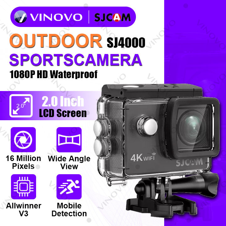 Sjcam Sj4000 Air Action Camera For Vlogging Full Hd 4k Wifi Sport Dv 20 Inch Screen Lazada Ph