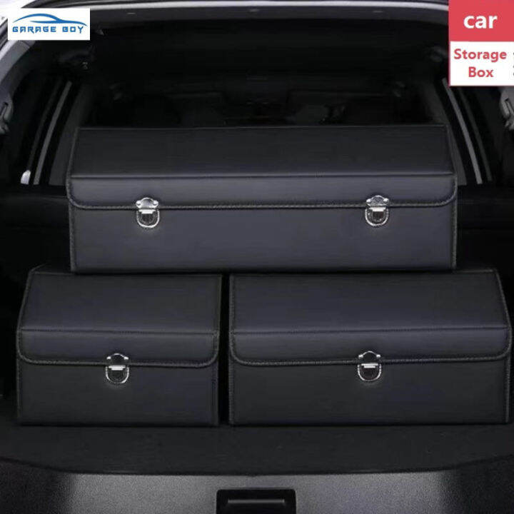 Car trunk storage box, highgrade leather material, foldable car