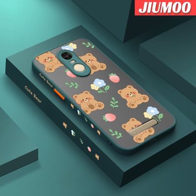 เคส JIUMOO สำหรับ Xiaomi Redmi Note 3 Note 3 Pro Note 2เคสลายการ์ตูนหมีน่ารักมีน้ำค้างแข็งโปร่งใสกันกระแทกเคสแข็งแฟชั่นทรงสี่เหลี่ยมจัตุรัสขอบด้านข้างเคสโทรศัพท์ซิลิโคนคลุมทั้งหมดเคสป้องกันกล้อง