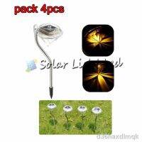 XAC ไฟโซลาเซลล์ ราคาต่ำสุด♚pack4pcs diamond ไฟปักสนาม solar light ไฟเหลือง  พลังงานแสงอาทิตย์โซล่าเซลล์ Solar light  โซล่าเซล