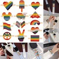 ◘ Miłość jest miłością Rainbow Watchband Charms dla Iwatch LGBT serce biżuteria paznokcie dla Apple Watch pasek silikonowe miękkie bransoletki Charms