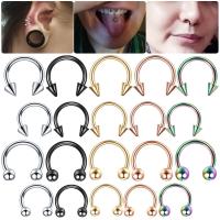 2pcs/lot Steel Ear Piercings Nose Rings Piercing Horseshoe Spike Ear Septum Helix Nariz Lip Eyebrow Tragus CBR Piercings Jewelry Electrical Connectors