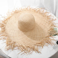 Women Summer Natural Raffia Hat Girl Fashion Ribbon Floppy Shading Panama Wide Brim Sun Hats Vacation Travel Beach Straw Hat