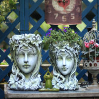 Figure Head Flower Pot Garden Decoration Venus Vintage Vase Art Vase Creative Goddess Statue Flower Arrangement