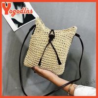 【Ready Stock】 ☼ C23 Yogodlns Hand-Woven Rattan Straw Sling Bags DY STOCK Bohemian Summer Beach Female Crossbody Purse