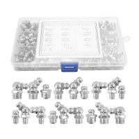 115Pcs Steel Zerk Grease Nipple Fittings Assortment Kit ,Straight, 90-Degree, 45-Degree Angled(M6,M8,M10)