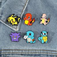 Kawaii Pokemon Badge Pack Jewelry Gengar Pikachu Enamel Pins Backpack Accessories Cute Anime Brooches for Kids Christmas Gifts