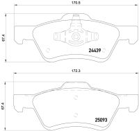 ผ้าดิสเบรคหน้า FORD ESCAPE 2.3 2.5 3.0 2008-2014 MAZDA TRIBUTE 2.0 2.3 3.0 2008-2014 NTN