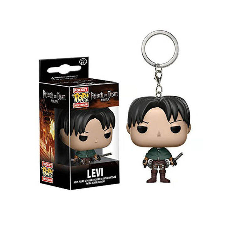 pop1ชิ้นแนบผ่าพิภพไททันผู้บังคับบัญชา-levi-mini-figure-จี้พวงกุญแจโมเดล4ซม