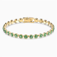 Swarovski Elegant Two-tone Tennis Full Rhinestone Crystal Bracelet Fashion Ladies Small Round Ball Ladies Bracelet