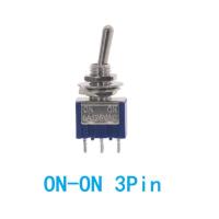 10ชิ้น/5ชิ้นสวิตช์สลับจิ๋วเดี่ยวเสาคู่โยน SPDT DPDT ON-OFF-ON-ON-ON-ON-ON 6A 120VAC 1/4นิ้ว MTS-102 202 103