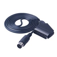 【Hot-Selling】 yawowe Elistooop สายเคเบิล Scart 1.8M V-Pin สำหรับระบบ Master Sega Megadrive ระบบสายเคเบิล RGB AV Scart