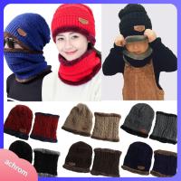 ACHROM Beanie Topi Kamping ขนแกะอบอุ่นหมวกสกีผ้าพันคอแบบถัก