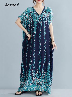 【CC】 short sleeve oversized satin vintage floral new dresses for women casual loose maxi long summer dress elegant 2023