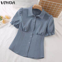 เสื้อเชิ๊ตผู้หญิง VONDA หรูหราสำหรับเดินทางเสื้อขึ้นปกเสื้อ (ลำลองเกาหลี) #2