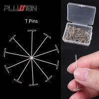 Plussign เหล็ก T-Pins 1.5นิ้วสำหรับการปิดกั้นการถักการสร้างและงานฝีมือ100ชิ้นกล่อง38มิลลิเมตรยาววิกผม Pins