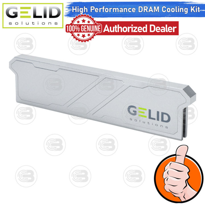 coolblasterthai-gelid-icerock-silver-high-performance-ddr-cooling-kit-aluminium-made-supports-ddr3-ddr4-ddr5