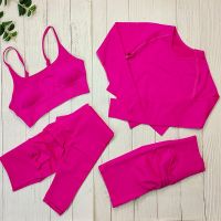 【YD】 Sportswear Seamless Gym Clothing Workout Set Push Up Leggings Shorts Wear Outfit