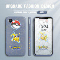 เคสกล้องคลุมทั้งหมดของเหลวปลอกซิลิโคนด้านข้างสำหรับ Realme การ์ตูน Pokemon C30S ด้านข้างของ Pikachu